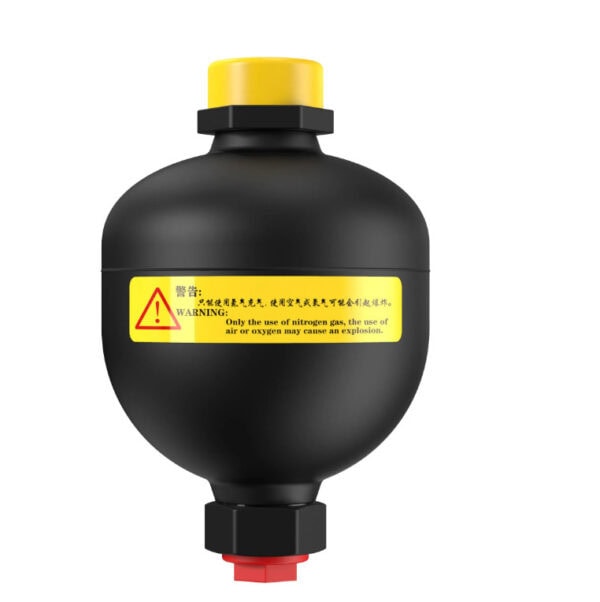 Accumulator for cleaning machines.